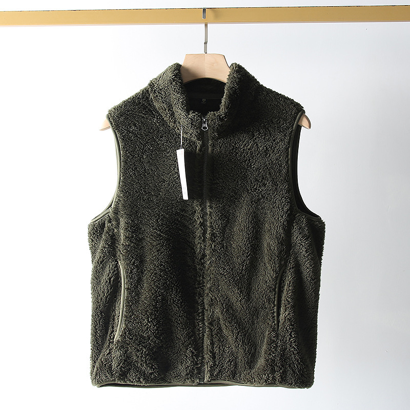 2025🔥Women's casual simple stand collar coral cashmere