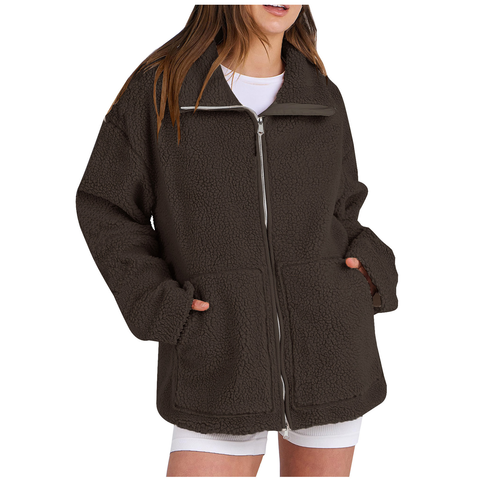 🎄Christmas Sale🔥New autumn/winter women's solid color wool turtleneck coat