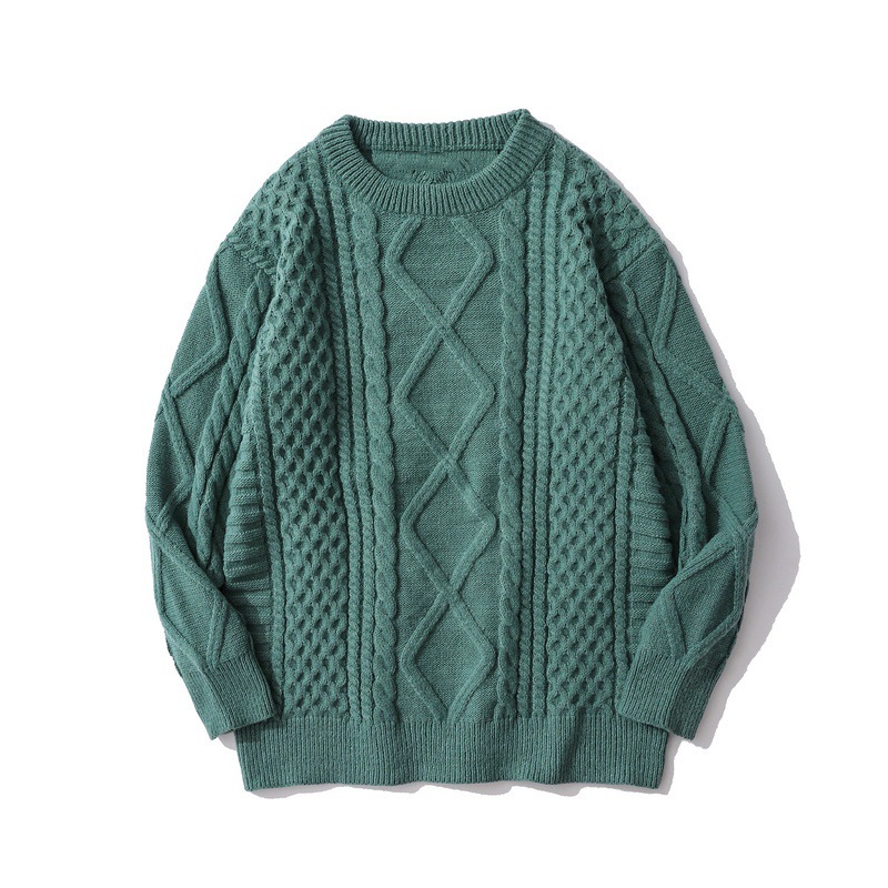 Knitted crew neck twist shirt