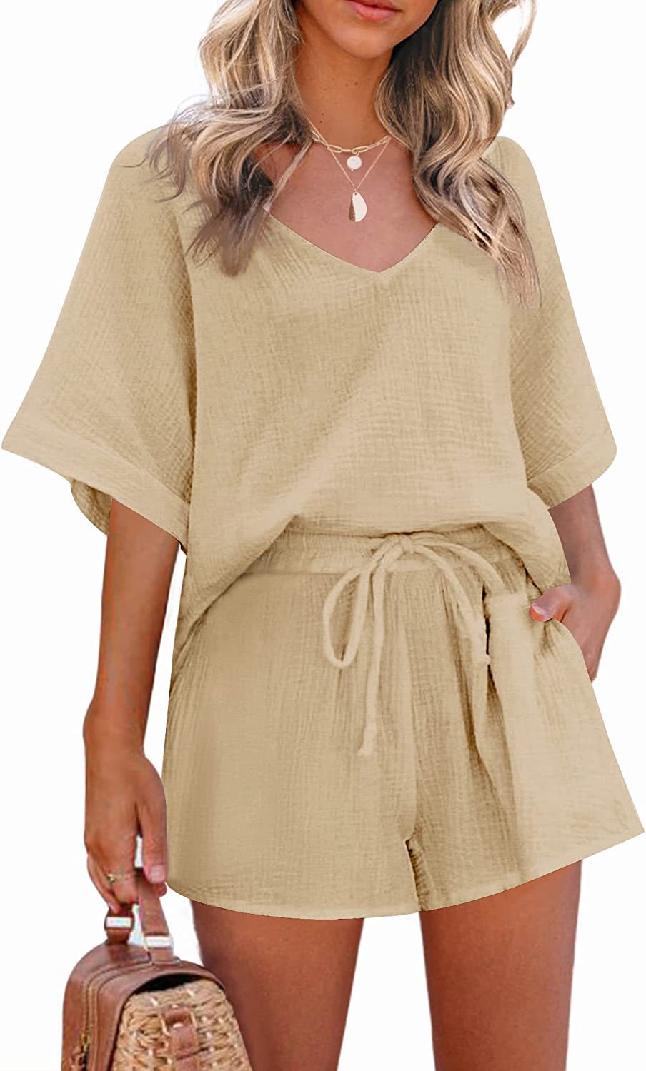 Cotton and linen summer leisure suit