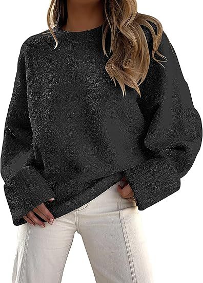 Autumn and winter round neck cover loose plush thick