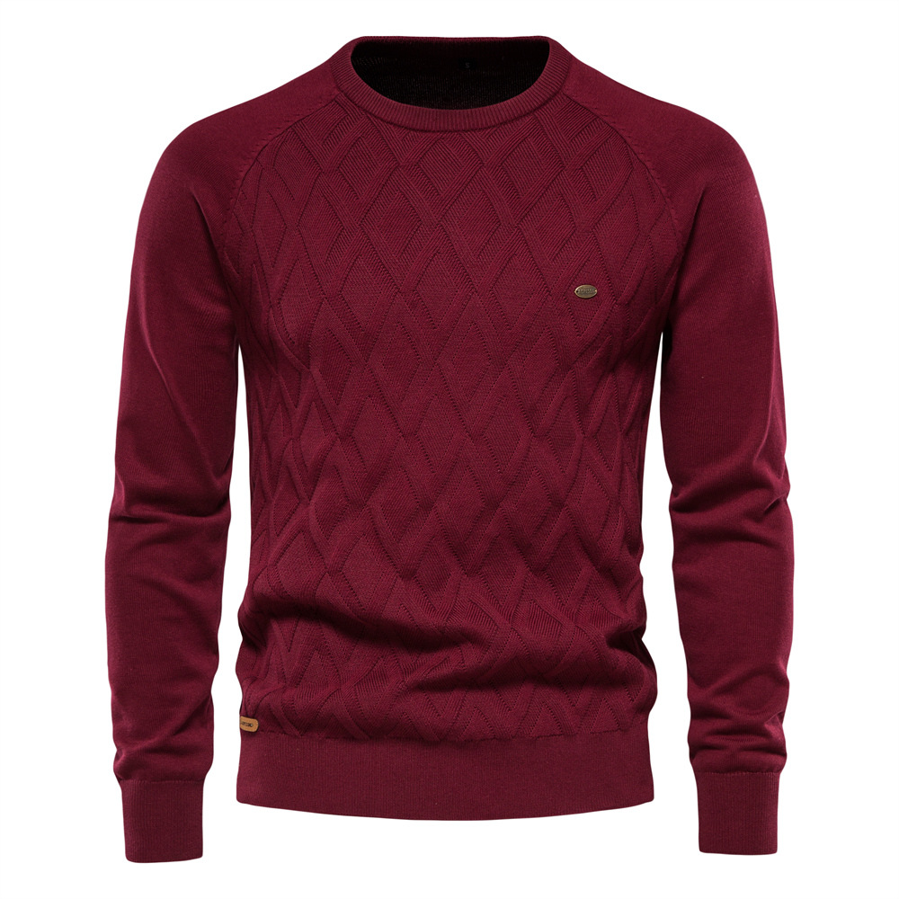 2024 Autumn and Winter Men's Cotton Knitted Sweater