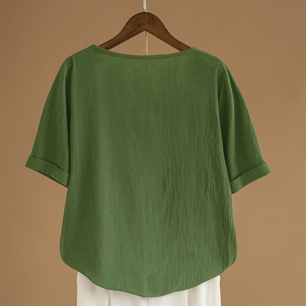 Women's Casual loose cotton and linen suit