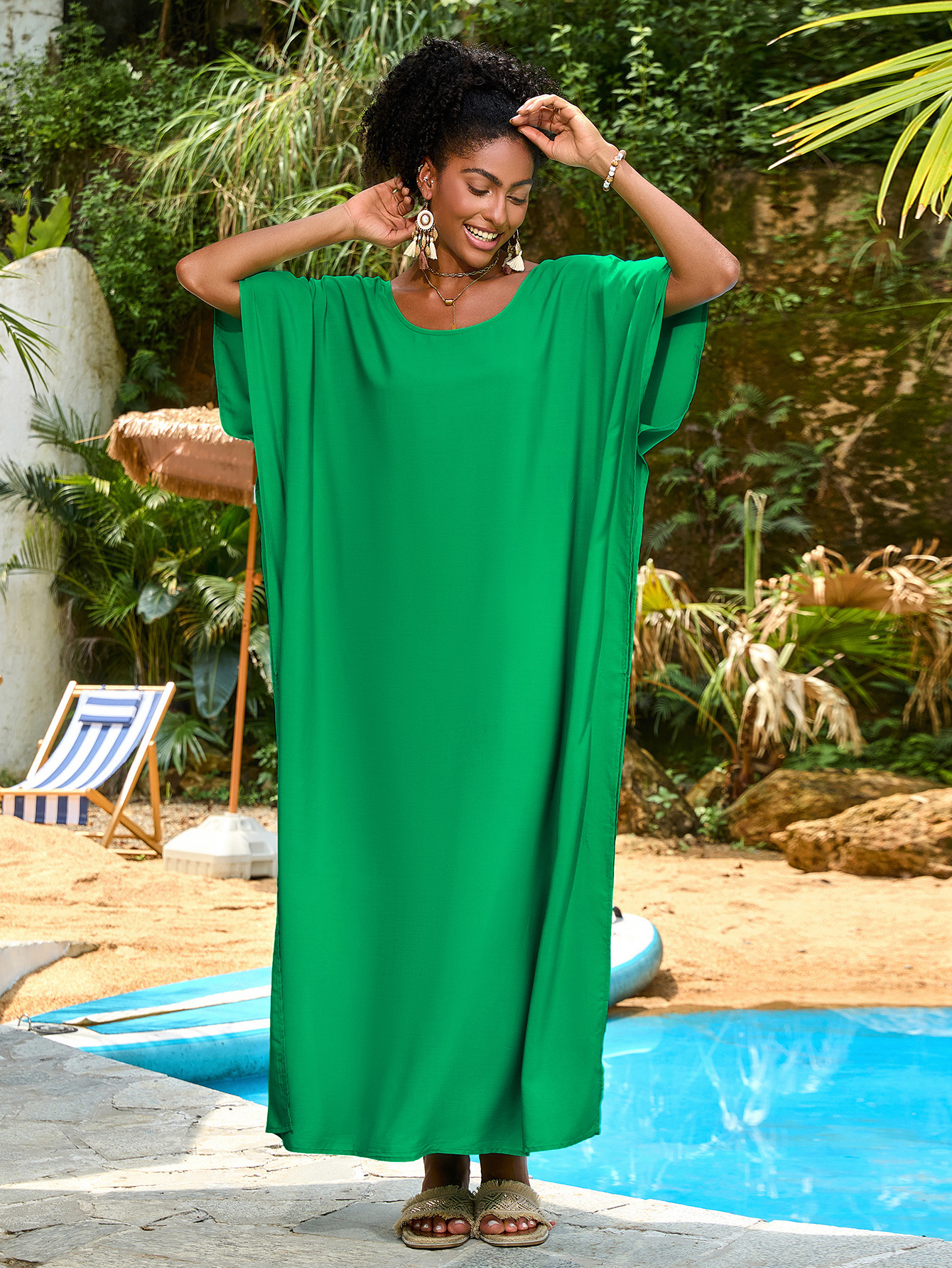 Beauty Cotton Beach Smock Loose Dress