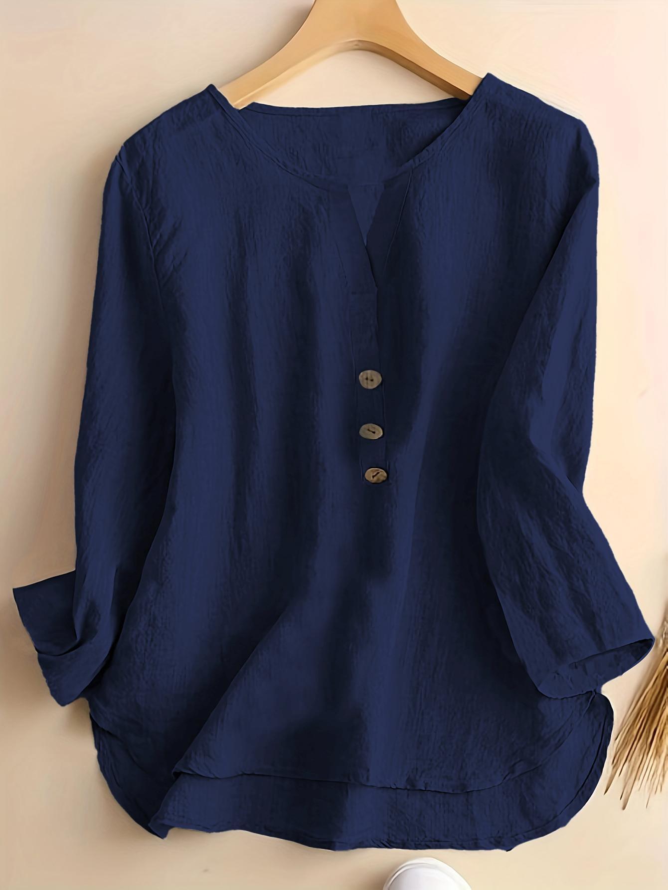 2025 Solid color casual button-up shirt