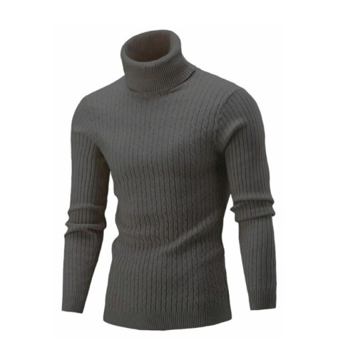🔥Men's turtleneck twisted slim-fit knit sweater