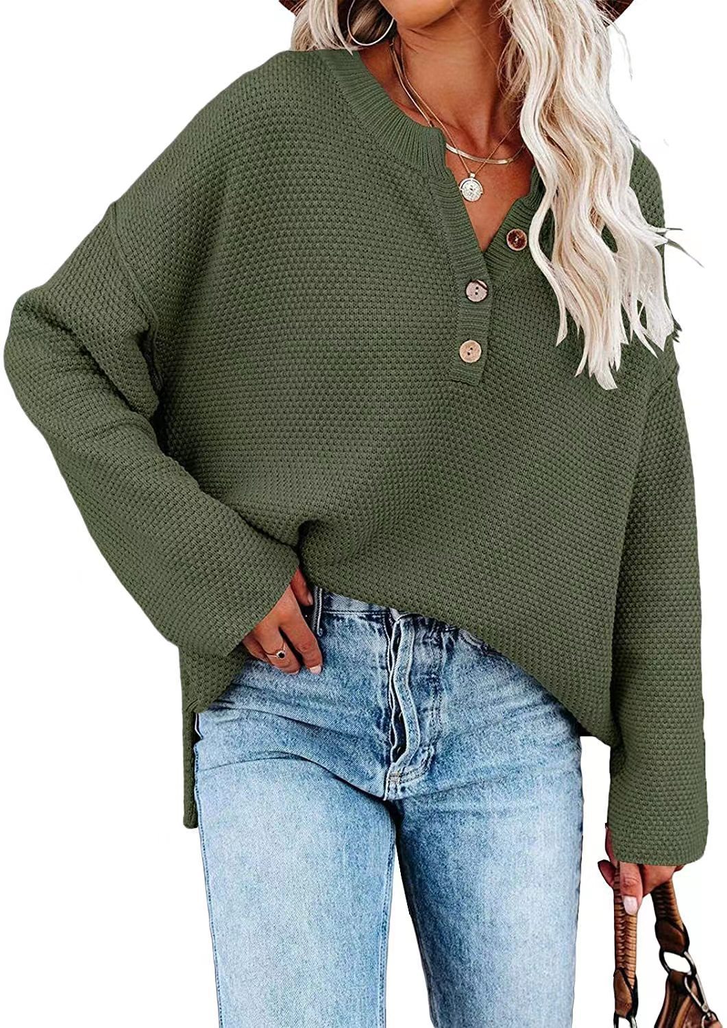 2025 ✨Casual Loose Button-Down Sweater