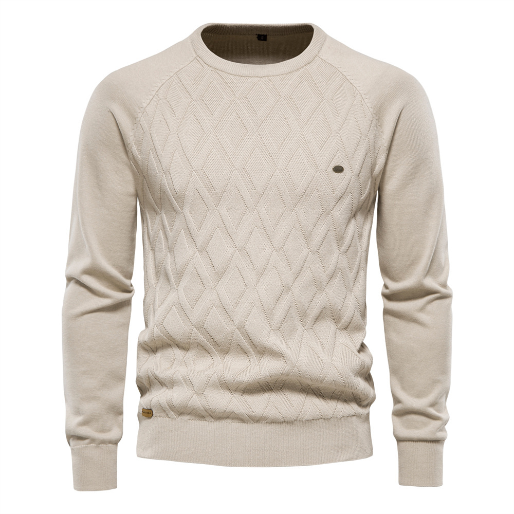 2024 Autumn and Winter Men's Cotton Knitted Sweater