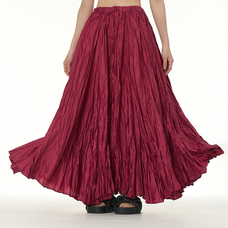 Flowy Pleated Skirt For Women