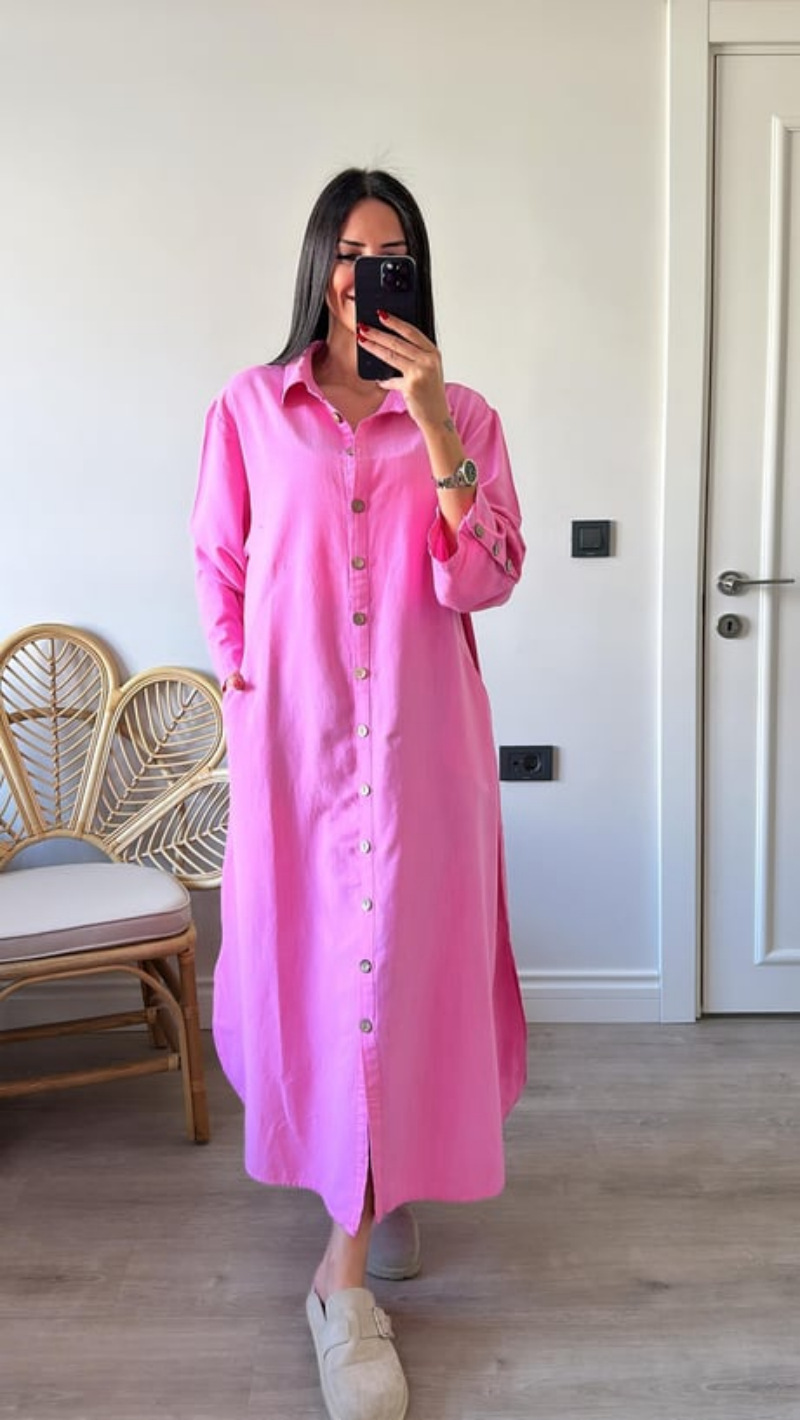 Casual Long-Sleeved Cardigan Dress