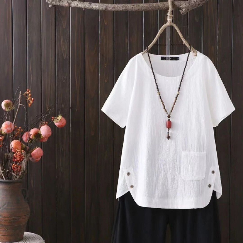 Simple Retro Loose Short Sleeve T-Shirt