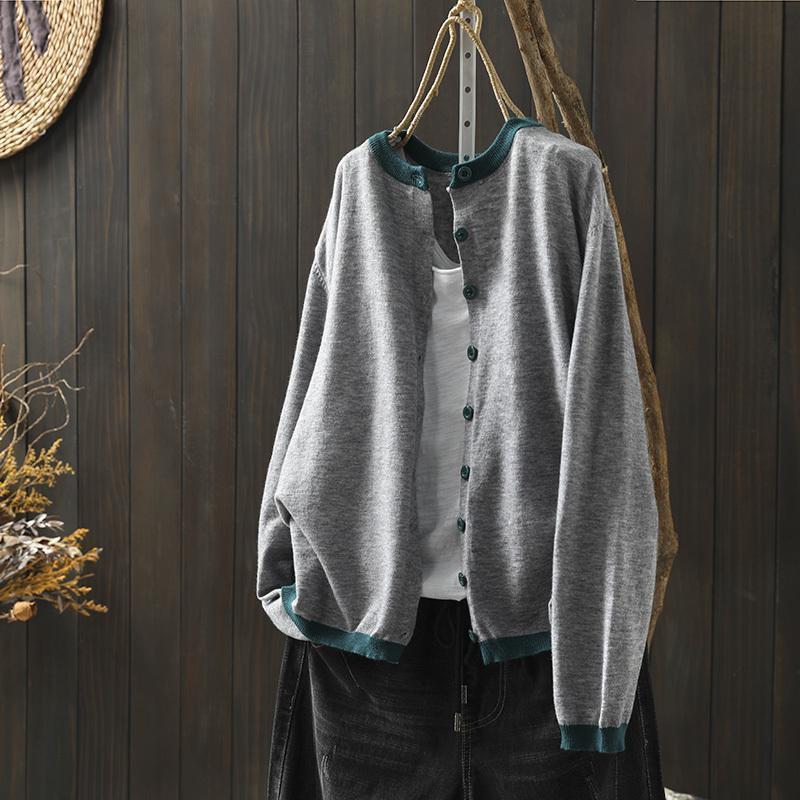 Temperament Casual Color Blocked Sweater