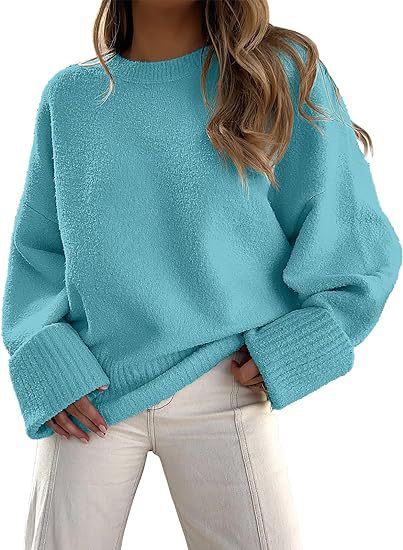 Autumn and winter round neck cover loose plush thick