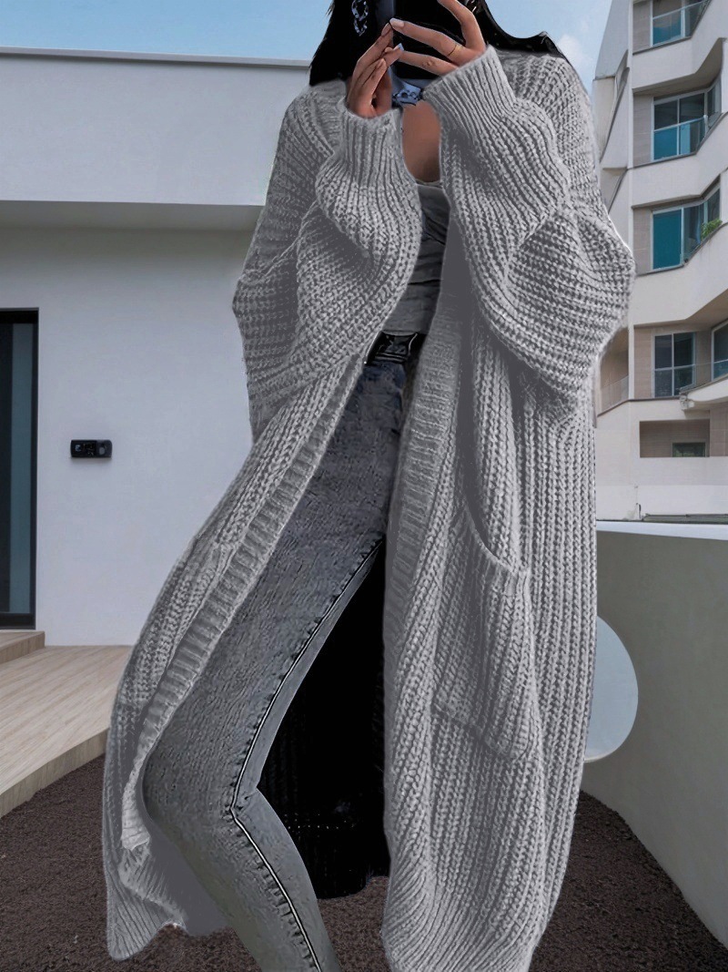 2025 Relaxed Style Loose Fit Versatile Knitted Long-Sleeved Cardigan