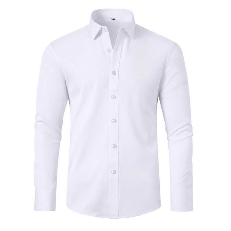 Four-sided stretch no-iron mercerized vertical shirt