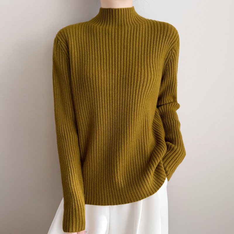 2026 New Thickened High Neck Ribbed Cashmere Sweater