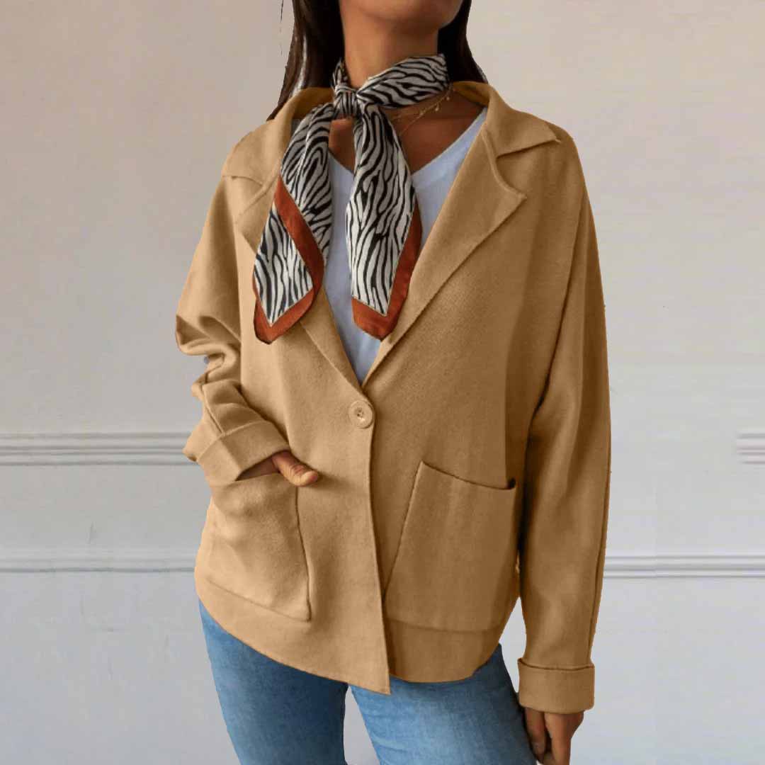 🔥2025 new autumn and winter long-sleeved pocket tweed jacket