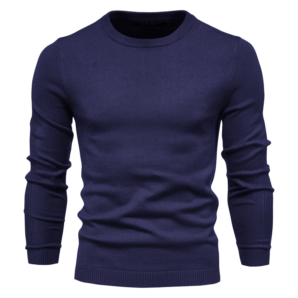 2024 Autumn/Winter Gentleman's Cashmere Business Crew-Neck Sweater