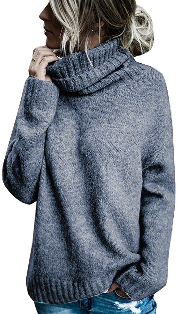 2024 Core yarn turtleneck long-sleeved pullover knit sweater