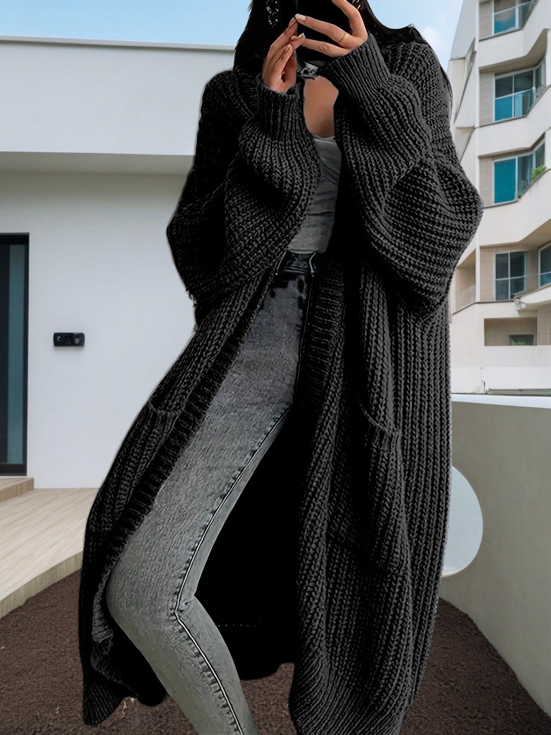 2025 Relaxed Style Loose Fit Versatile Knitted Long-Sleeved Cardigan