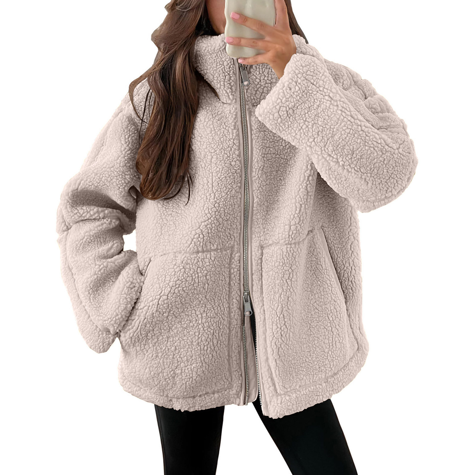 🎄Christmas Sale🔥New autumn/winter women's solid color wool turtleneck coat