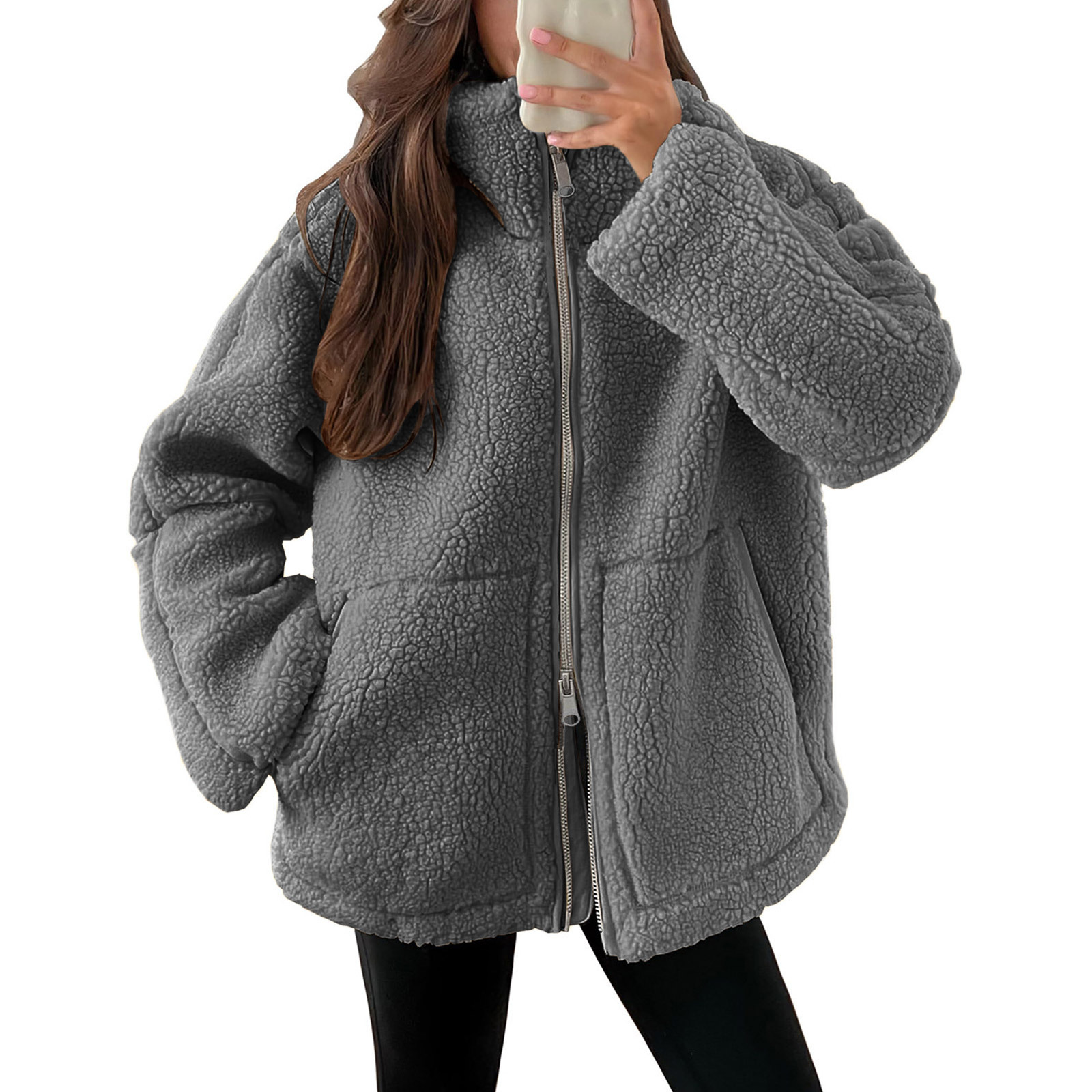 🎄Christmas Sale🔥New autumn/winter women's solid color wool turtleneck coat