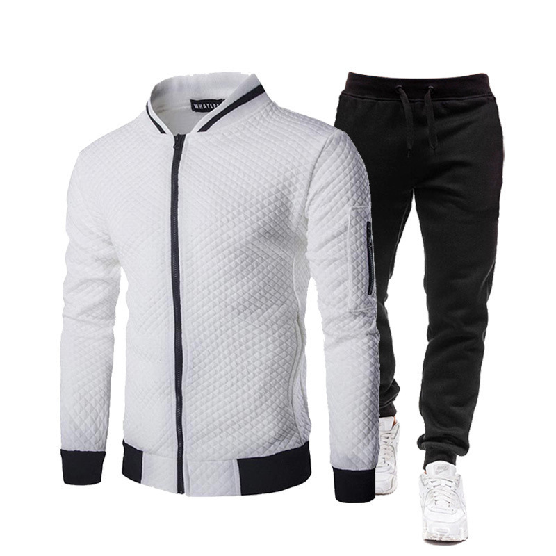 Gentleman's casual stand-up collar zip-up baseball cardigan