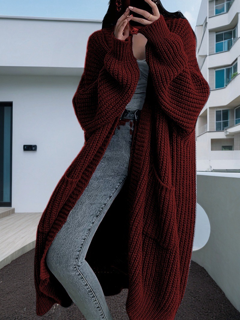 2025 Relaxed Style Loose Fit Versatile Knitted Long-Sleeved Cardigan