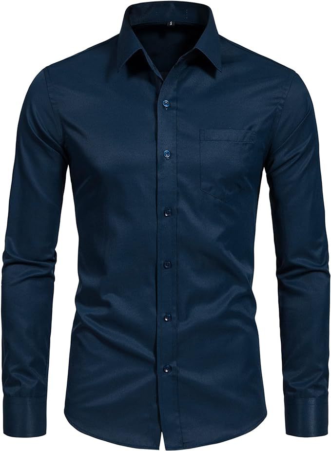 Four-sided stretch no-iron mercerized vertical shirt