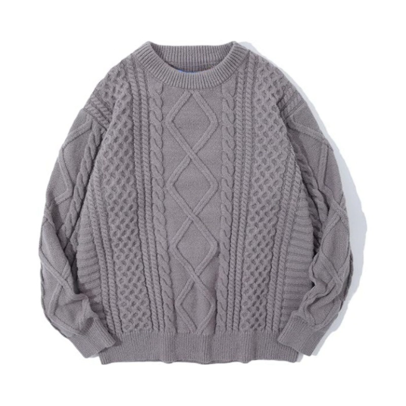 Knitted crew neck twist shirt