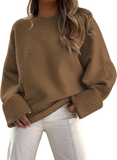 Autumn and winter round neck cover loose plush thick