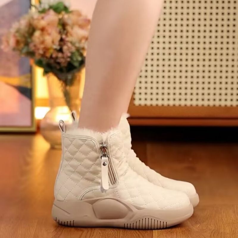 2024 All-match and fleece thick-soled elevating non-slip ankle boots