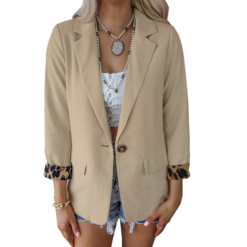 2025 Fashionable Casual Long-Sleeved Leopard Print Suit