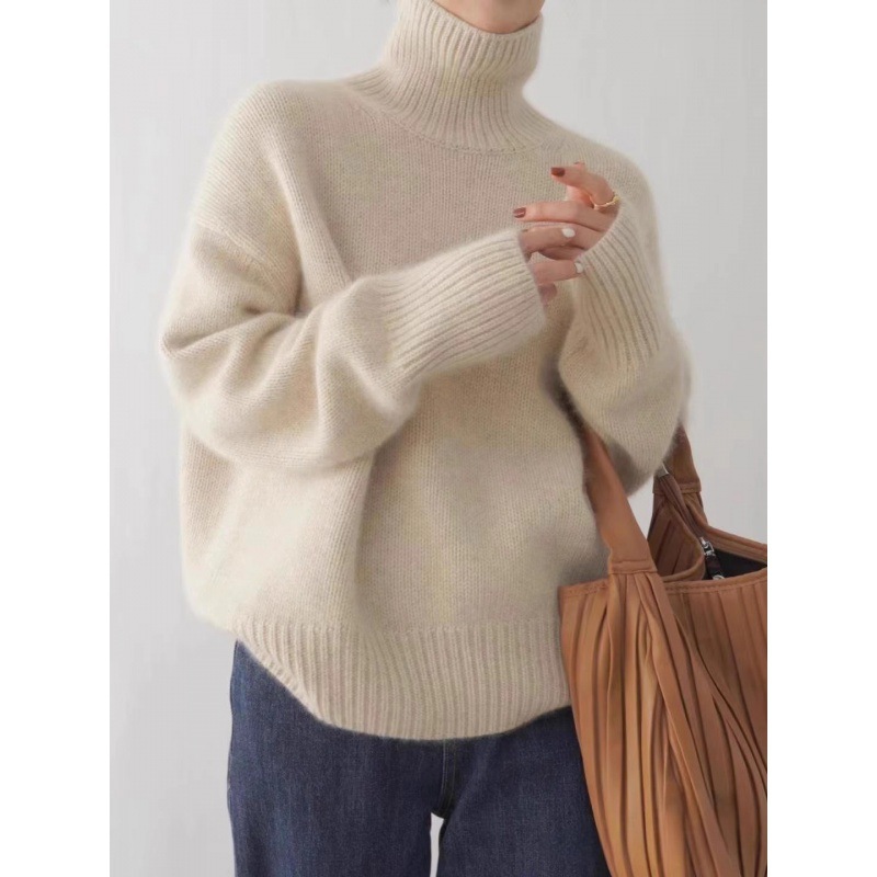 2024 Autumn/Winter extra thick loose cashmere knit sweater