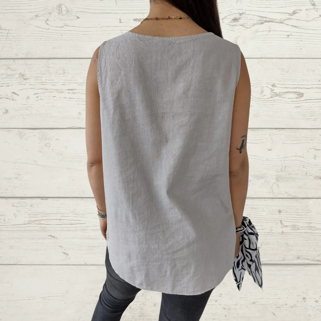 New Loose Cotton And Linen Button-Down Vest