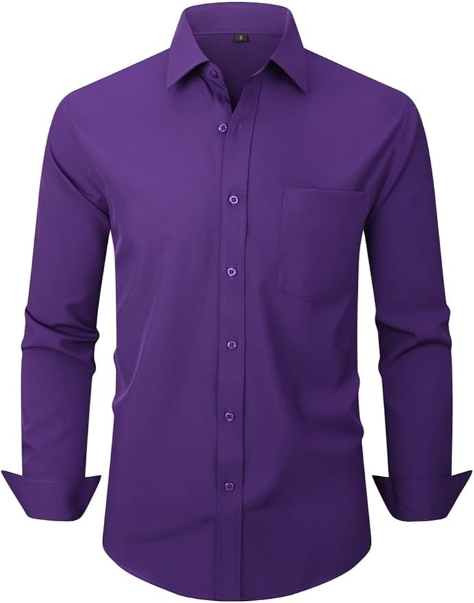Four-sided stretch no-iron mercerized vertical shirt