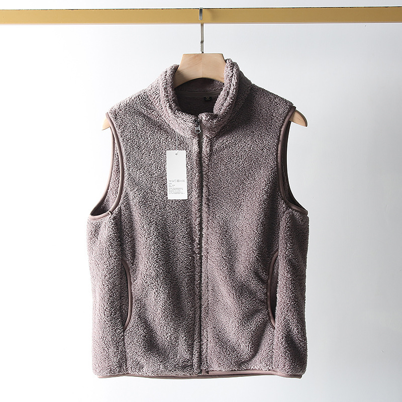 2025🔥Women's casual simple stand collar coral cashmere