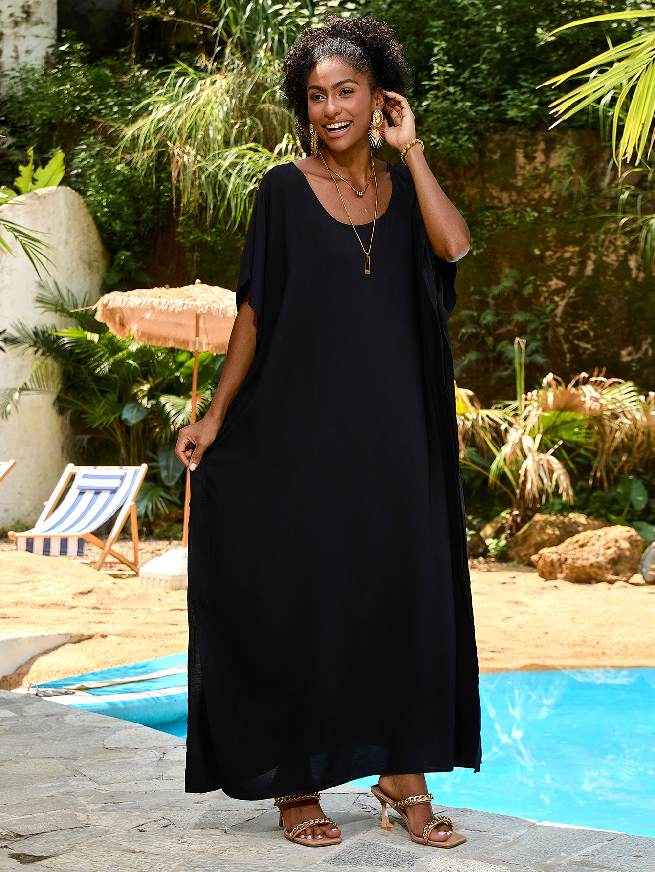 Beauty Cotton Beach Smock Loose Dress