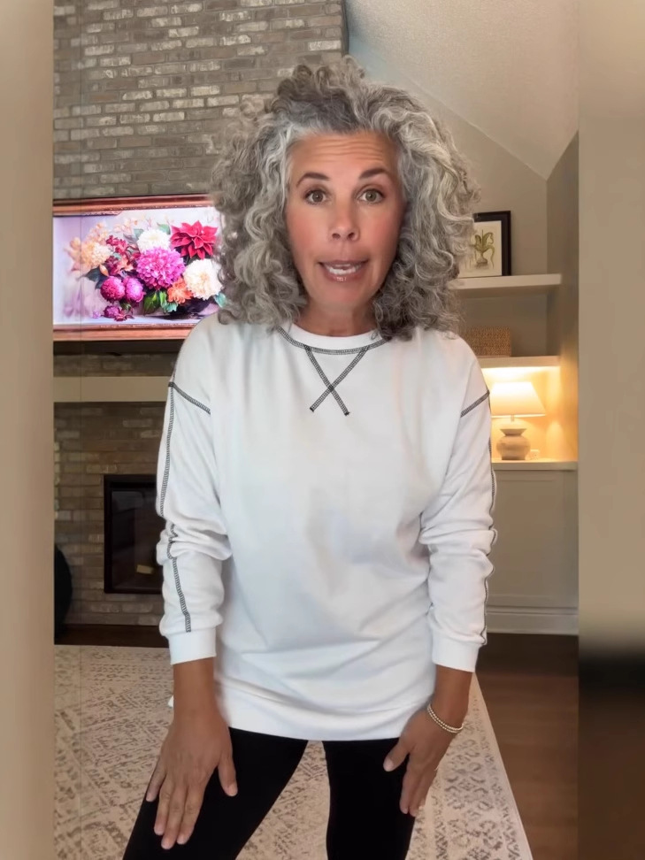 Women‘s Oversize Sweatshirt Crewneck Tunic Pollover Shirts Side Zipper Hoodie Sweater