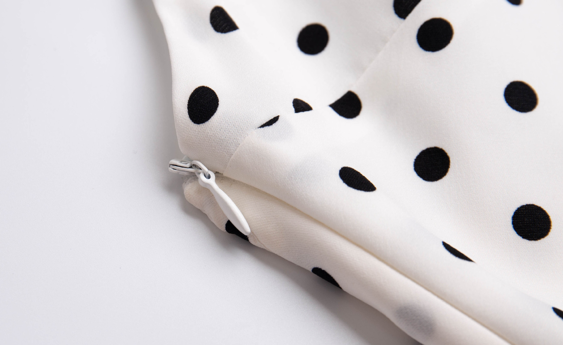 Holiday style polka dot halter neck dress