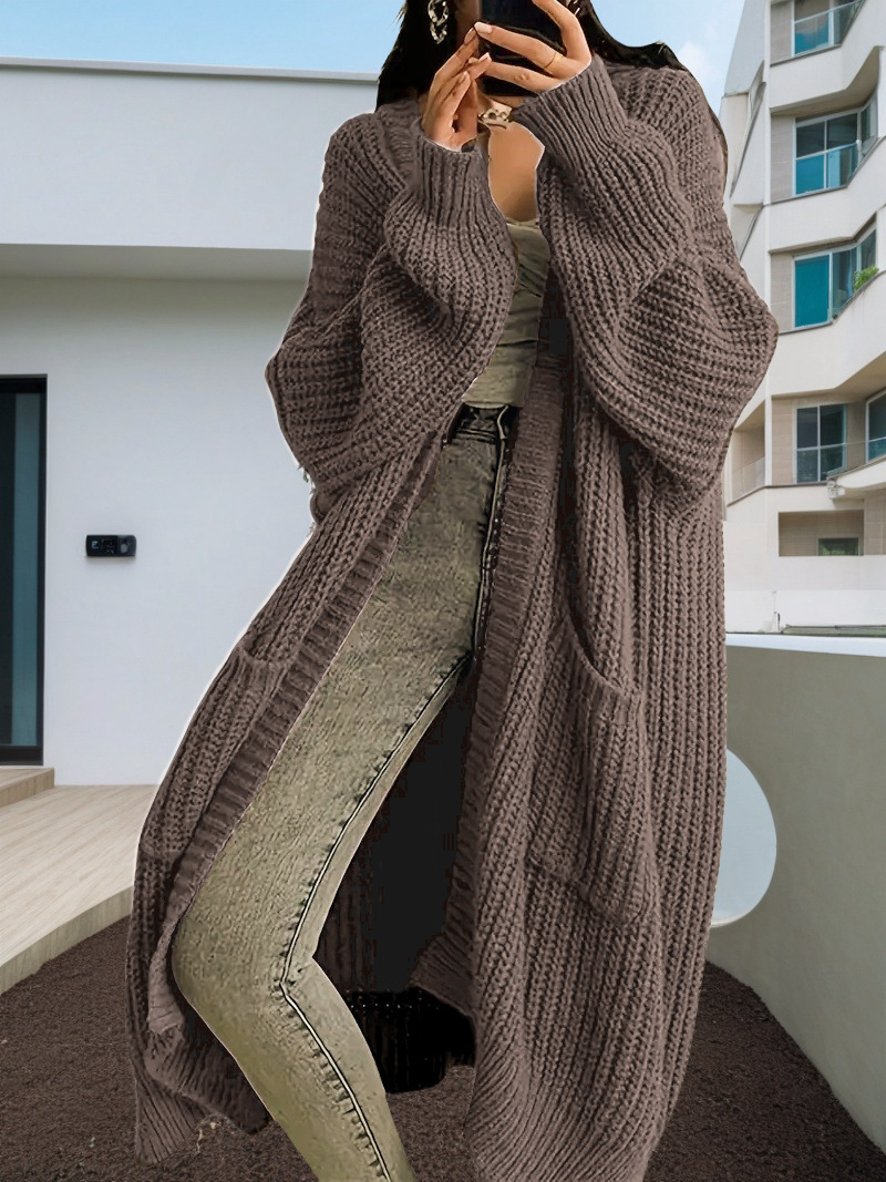 2025 Relaxed Style Loose Fit Versatile Knitted Long-Sleeved Cardigan