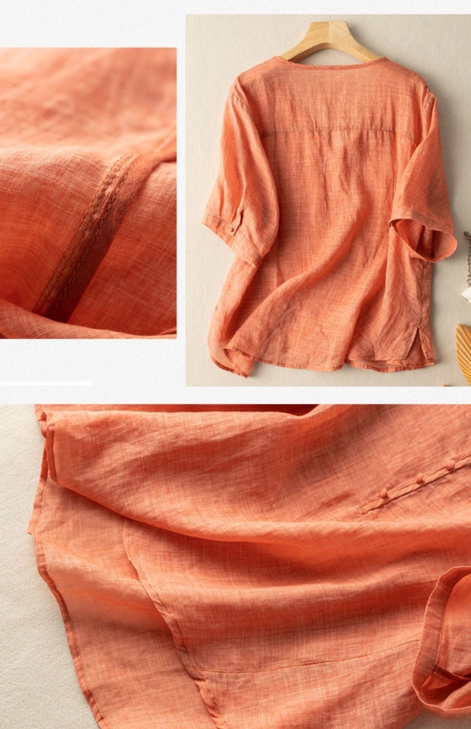 Loose V-Neck Thin T-Shirt