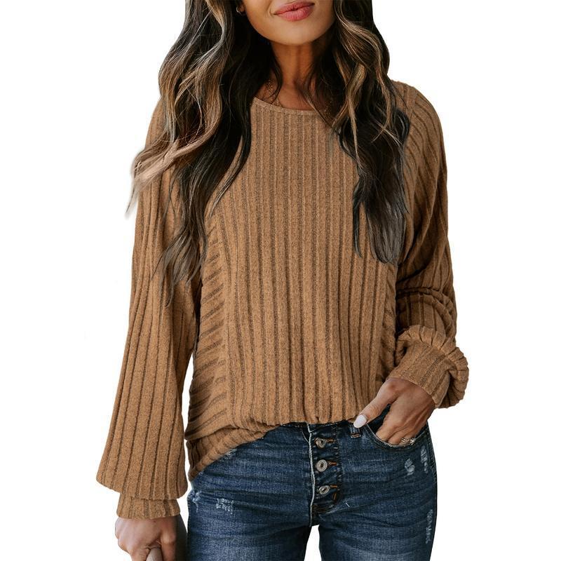 2025🔥Women's Soft crew neck loose cashmere shirt