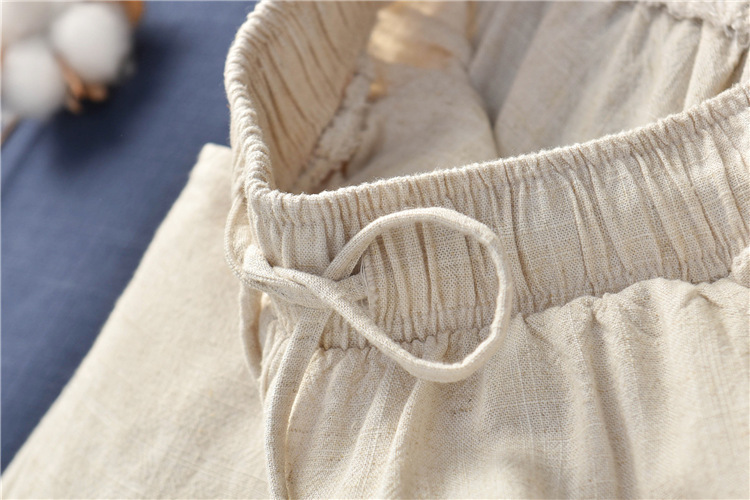 Women's Casual Cotton And Linen Wide-Leg Trousers