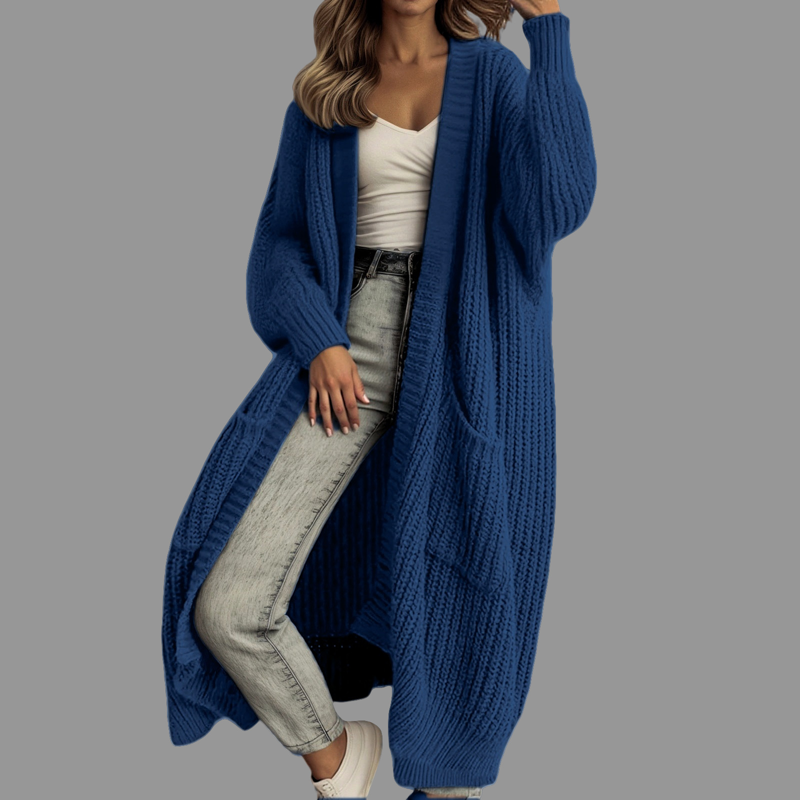 2025 Relaxed Style Loose Fit Versatile Knitted Long-Sleeved Cardigan