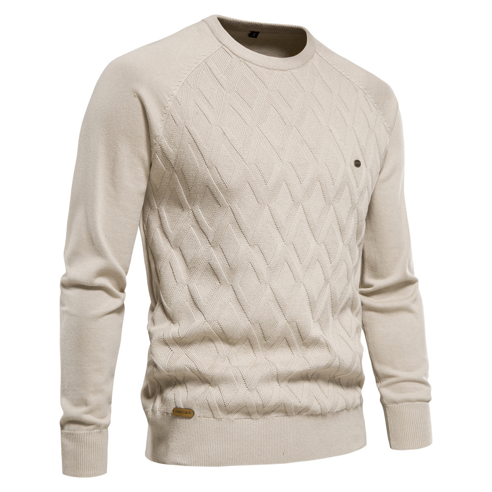2024 Autumn and Winter Men's Cotton Knitted Sweater