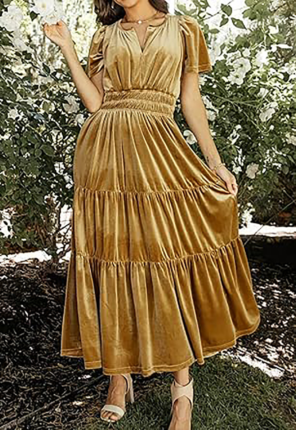 2024 Christmas Autumn/Winter V-neck waist dress
