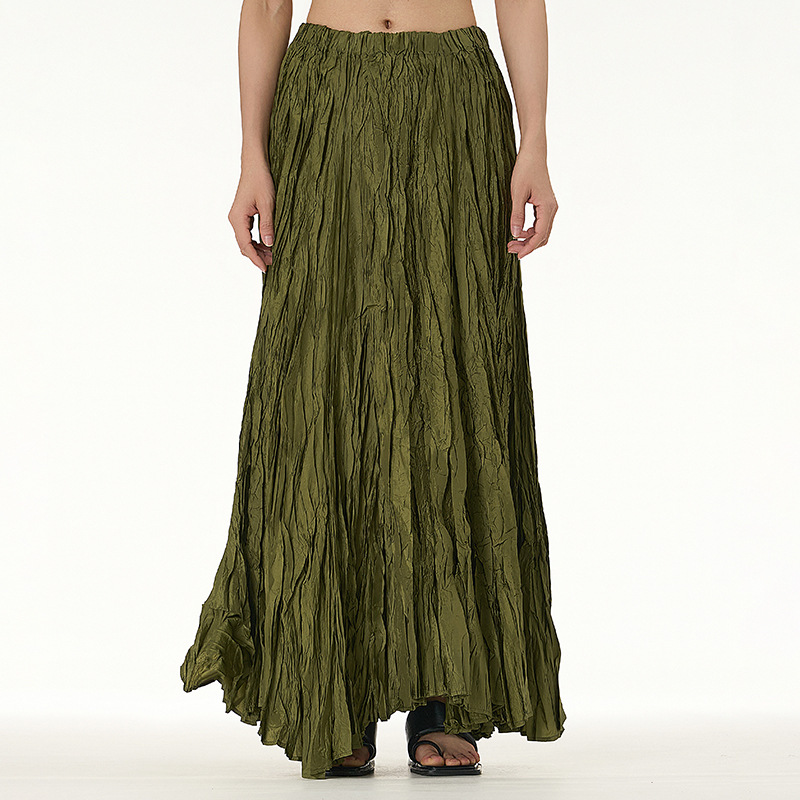 Flowy Pleated Skirt For Women