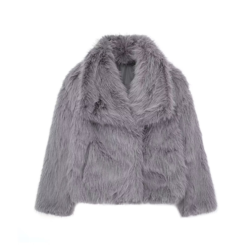 2025 Large Lapel Mink Fur Plush Coat