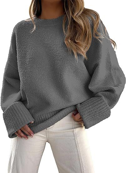 Autumn and winter round neck cover loose plush thick